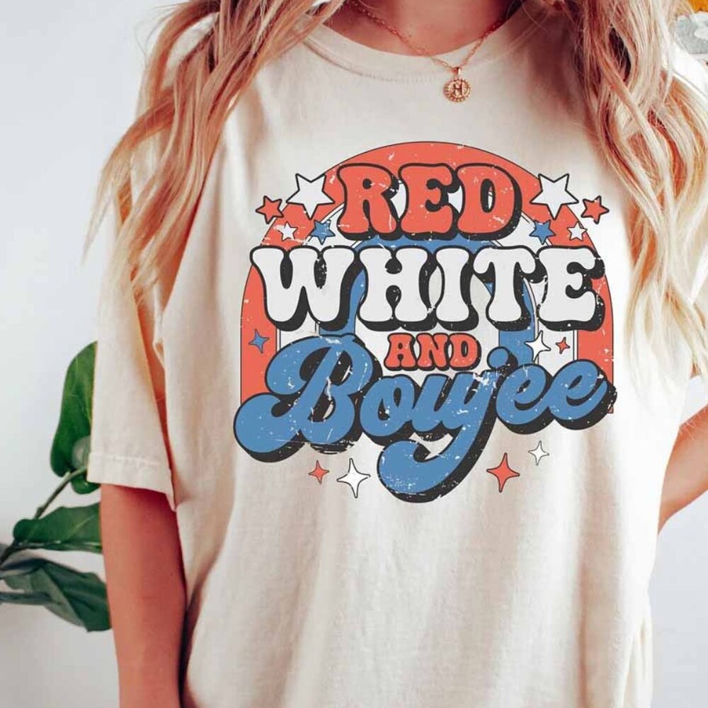 Groovy 4th of July T-Shirt, Patriotic Rainbow Shirt, USA Independence Day Gift